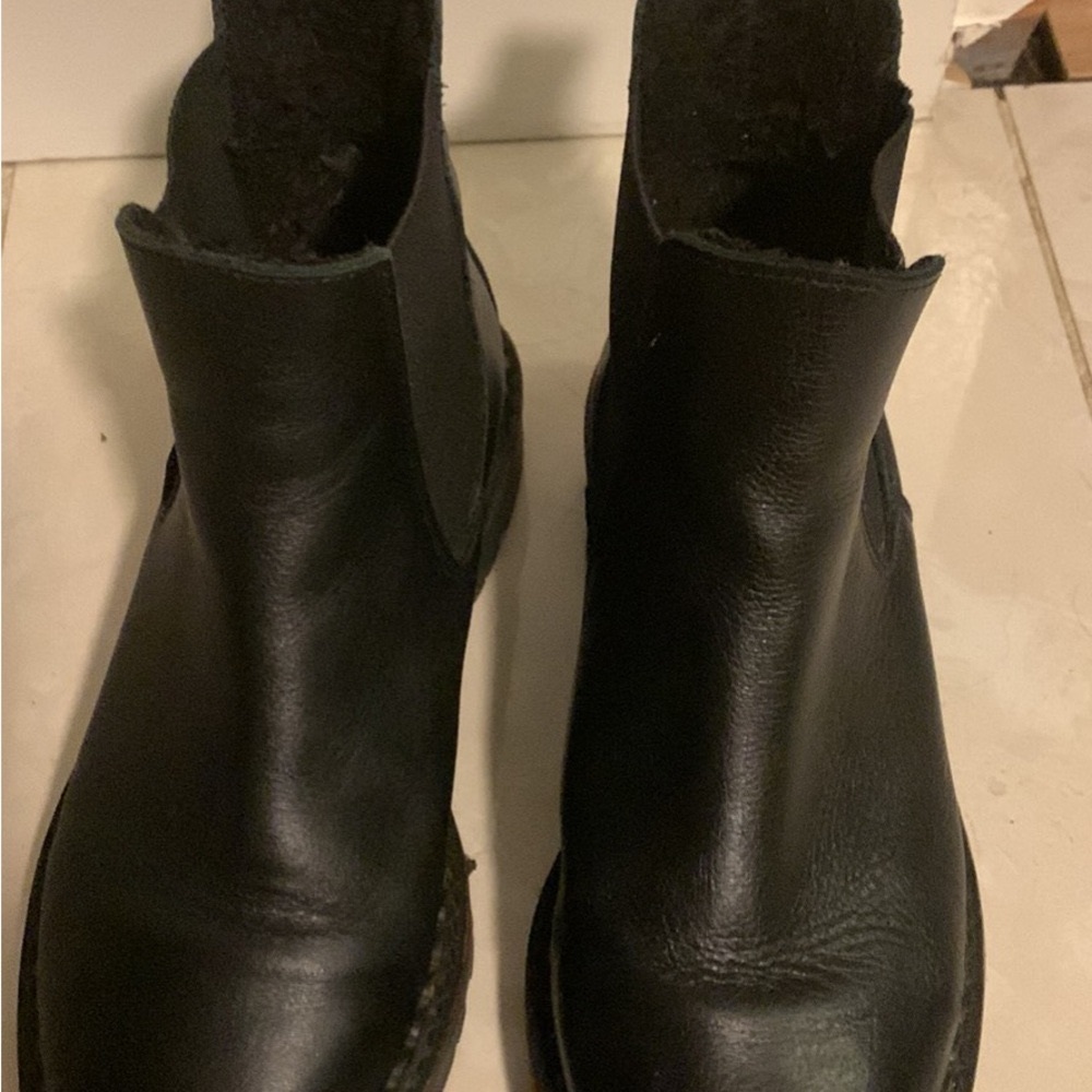 Black Leather Ankle Boots